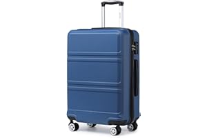 KONO Walizka podróżna na kółkach, granatowy, L (65cm), Kontynuuj