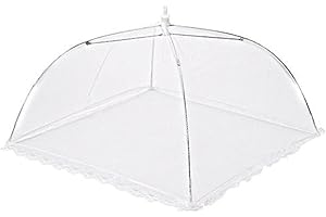 WOTEG Copertura Pieghevole per Cibo Cloche, Copertura per Tenda per Alimenti Copertura per Alimenti Pop-up Anti-Mosche per Picnic