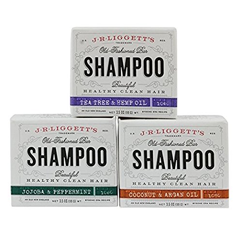 J.R Liggett Old Fashioned Bar Shampoo Variety Pack of 3 (100ml Bars)