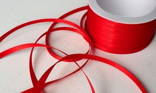 SATINBAND 50m x 6mm ROT Schleifenband Geschenkband DEKOBAND