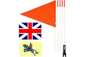 Uelfbaby Safety Flag Kid Bike Trailer High-Visibility 6 Foot Fiberglass Pole Orange Flags Knight Flag and the Union Flag (Orange)