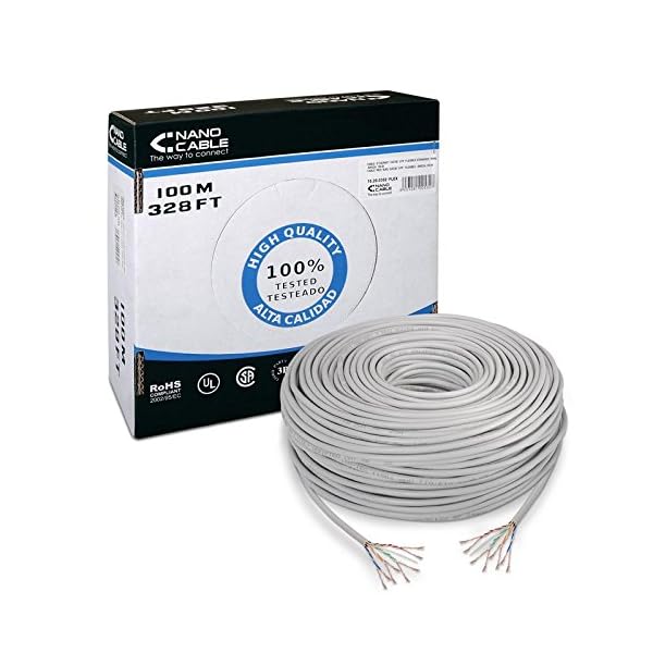 NanoCable 10.20.0302-FLEX - Cable de red Ethernet flexible RJ45 Cat.5e UTP AWG24, gris, bobina de 100mts - Image 4