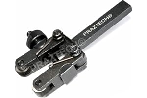 PRAZTECH® Knurling Tool 3-25 mm Capacity Spring Loaded Action Clamp | 5/8'' (16mm) Square Shank for Small & Medium Sized Lathe | Diamond Pattern DIY Lathe Accessories