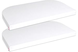 ‎BABYBAY babybay Jersey Spannbetttuch Deluxe Doppelpack passend für die Modelle Maxi, Midi, Boxspring, Comfort und Comfort Plus, weiß, 89 x 50 cm (Doppelpack)