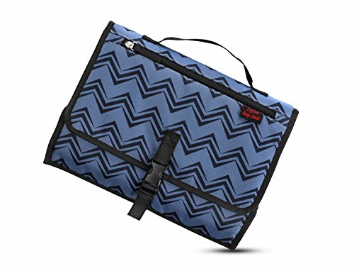 Portable Diaper Changing Pad - Premium Quality Travel Changing Station Kit - Entirely Padded Mat - Mesh and Zippered Pockets - Hassle-free Diapering ON THE GO! - Best of Baby Shower Gifts!-Dark Blue