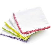 Babyjem Combed Cotton Mouth Cloth (White, 20x20cm, 10s)