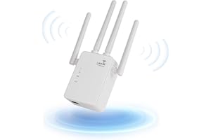 QIDUHUQI Ripetitore WiFi Potente per Casa 1200Mbps Amplificatore Segnale WiFi, Extender WiFi Dual Band 5GHz & 2.4GHz e WPS Funzione, Ripetitore WiFi Compatibile con Modem Router