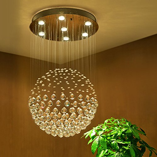 Preisvergleich Produktbild Beleuchtung Kristallkugel Kronleuchter-moderne minimalistische Esszimmer Lampe / Schlafzimmer Lampe / Kristall Lampe dreifarbige Licht Pendelleuchte Innenleuchten