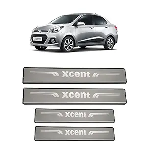 AutoPop Stainless Steel Non-LED Footstep Door Sill Plate for Hyundai Xcent