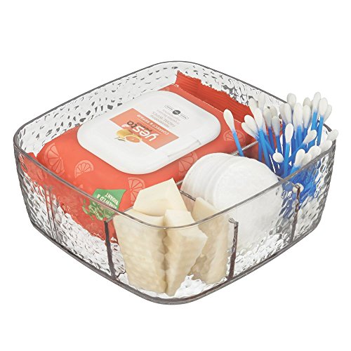 InterDesign 55050EU Rain Kosmetik-Organizer mit herausnehmbarem Teiler für Waschtisch/Schrank, Pflegeprodukte, Plastik, clear, 16,51 x 16,51 x 6,35 cm - 4