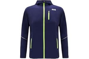 Time To Run Hommes Thermique Courir Capuche Veste pour Hiver avec Trois Poches de