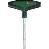 Bosch T handle screwdriver tip (high torque up to 46 Nm for strong screwdriving; shaft length 100 mm; magnetic tip holder; ergono