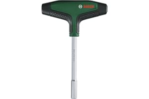 Bosch Bit-Schraubendreher mit T-Griff (hohes Drehmoment bis 46Nm für kraftvolles Schrauben; Schaftlänge 100 mm; magnetischer Bithalter; ergonomischer T-förmiger Handgriff mit Softgrip)