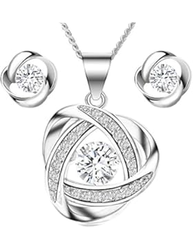 MYA art Damen Kette Ohrringe Set