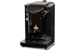 FABER COFFEE MACHINES | Modello Slot Plast | Macchina caffe a cialde ese 44mm | Colore Nero plastiche Nero | Pressacialda in ottone