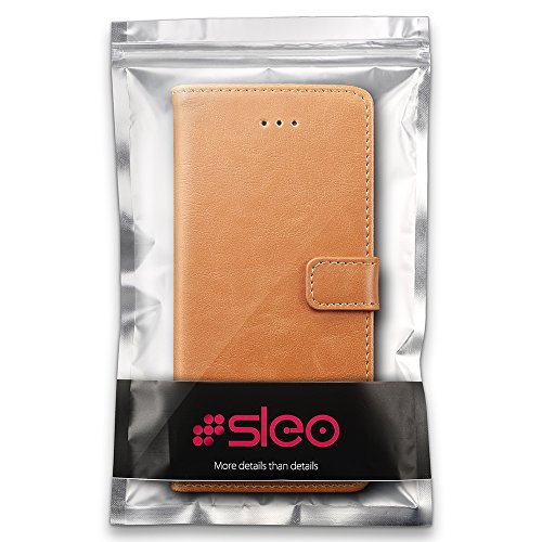 Funda Huawei P8 Lite 2017  SLEO Cartera Carcasa Piel Plegable Cubierta del Tir  n Estilo Retro PU con Ranuras de Tarjetas para Huawei P8 Lite 2017 - Marr  n