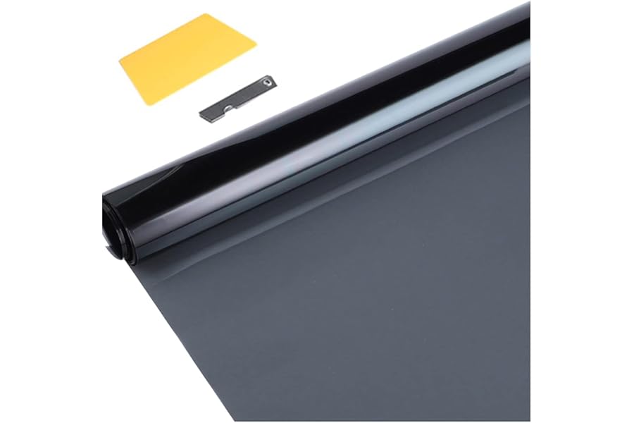 Window Tint Film with Craft knife and silicone Scraper,Tinting Film Roll For Car,Van And Vehicles (50cm x 3m) Heat-Insulation Sun Protection Film Glare and Privacy Film