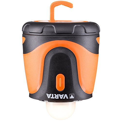 Varta 3 Watt LED Outdoor Sports Comfort Lantern 3D Leuchte Lampe, spritzwassergeschützt, mit 10 Watt bernsteinfarbener LED für weniger Insekten - 4
