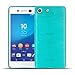 Produktbild Sony Xperia M5 TPU Gummi Hülle Blau, Metall Optik Brush Design, Schutzcover Bumper, Handyhülle aus Silikon Xperia M5 Cover Rückschale Blau, Sony Xperia M5 (5,0 Zoll (12,7 cm)