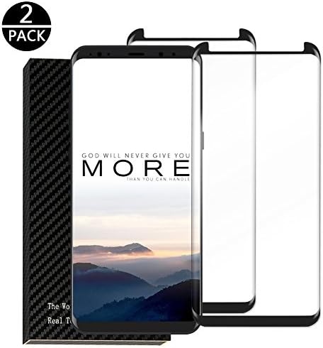 Galaxy S8 Screen Protector [2-Pack], Goodsmiley Full Coverage Tempered Glass Phone Screen Protector, 9H Hardness 3D Curved Protection Glass for Samsung Galaxy S8