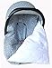 UNIVERSAL PADDED COVER LINER FOOTMUFF WINTER SACK FOR BABY CARRIERS AND GROUP 0 CHAIRS WHITE STAR by Janabebe®