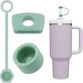 1 Set (3 Par&ccedil;a) Silikon Sızdırmaz Kapak Seti &ndash; Stanley Quencher 30/40 Oz ile Uyumlu &ndash; D&ouml;k&uuml;lmeye Dayanıklı Tıpa ve Pipet Ucu &ndash;