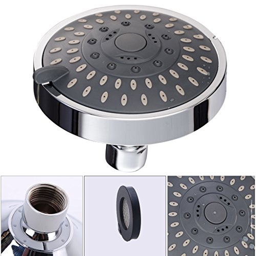 hoobest 12,7 cm Rainfall Hohe Druck Dusche Kopf, Luxus Spa-Feste Duschkopf sind Wasser Saver Modus, verstellbare Drehgelenk, 3 Spray settings-premium chrom Finish inklusive Spay (Teller - 4