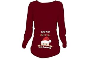 Q.KIM Donna Maglietta Premaman T-Shirt Divertente