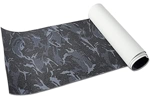 COSOOS Skateboard Griptape Blatt, 115 x 27 cm, Griptape mit blasenfreiem, Wasserfestem, Griffigem Schleifpapier für Scooter, Skateboard, Longboard, Treppen, Pedale, Stufen, Deck (Camouflage)