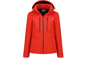 Canadian Peak Timmexeak Lady - Chaqueta Softshell Mujer Impermeable Con Capucha - Abrigo Mujeres Outdoor Cortavientos Resistente - Senderismo Esquí Otoño Invierno Primavera