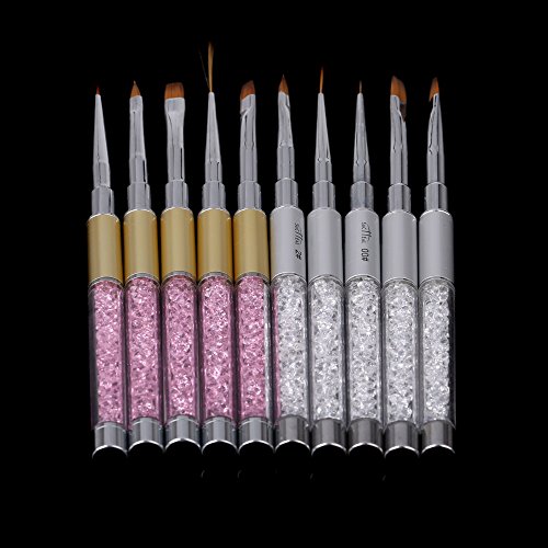 Anself 5Stk. Nagel Art Design Pen Malerei Punktierung Pinsel Set Kit Werkzeug - 7