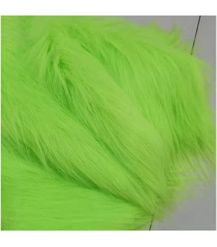 Rouleau De Fausse Fourrure Verte - 11cm X 1.8m - Pour Costumes, Déco, Artisanat DIY