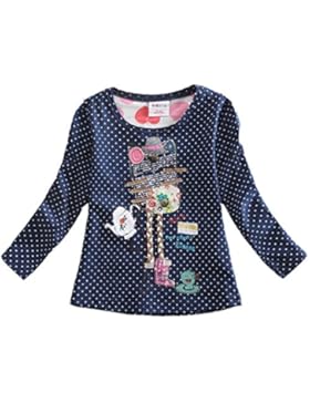 VIKITA Mädchen Langarm Baumwolle T-Shirt Top 1-6 Jahre