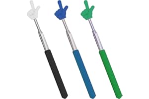 ZEACCT 3 Pièces Extensible Bâton de Pointage, Bâton de Pointeur de Doigt, Bâton de Pointeur à Main, Présentation Télescopique Bâton, Bâton de Pointage Extensible, pour Enseignant de Maternelle D'école