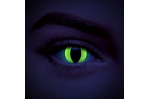 chromaview Lentillas De Color UV I-Glow Gato Amarillo De 1 Día - Sin Graduación