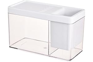 Biniveil Small Aquarium Tank, Transparent Tiny Fish Tank Holder for Shrimp, Betta, Small Crab Habitats