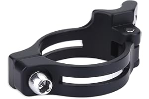 VGEBY1 Bike Derailleur Clamp, Front Mech Clamp Alloy Braze on Front Mech Derailleur Clamp Adapter Front Mech Black 31.8/34.9mm (34.9mm-Black)