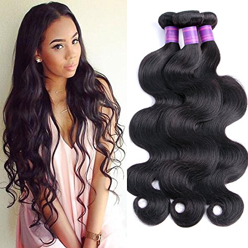 JiSheng 8A Silky Brazilian Body Wave Virgin Hair Weave 3 Bundles Human Hair Extensions Natural Color Remy Hair Weft Mixed Length 300g/lot (20" 22" 22")