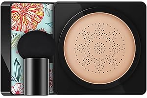 COXNSXX Mushroom Head Air Cushion Foundation BB Cream Water Flawless BB Cream Moisturizing Lightweight Oil Control Smoothing Concealer Waterproof, Natural