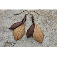 Holzohrringe // handgemacht // Holzohrringe ethno // Holzohrhänger // Ohrringe Holz // Ohrhänger Holz // Ethno Schmuck // Holzschmuck // Ohrringe natürlich