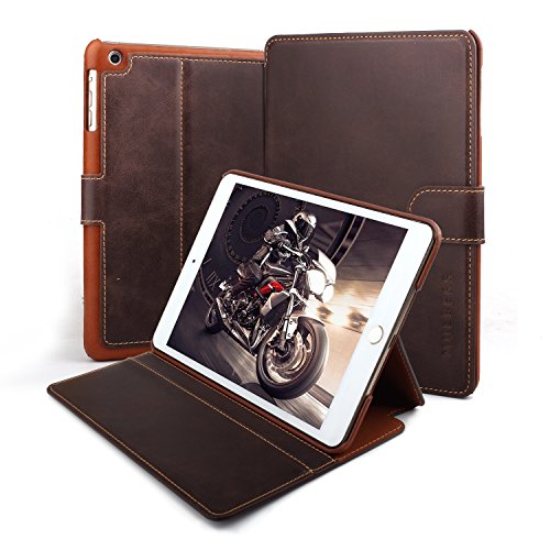 Mulbess Ledertasche im Ständer Flip Case für Apple iPad mini 1 / 2 / 3 7.9 Zoll Tasche Hülle Leder Etui,Kaffee Braun