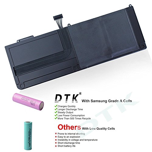 Dtk® Ultra Hochleistung Notebook Laptop Batterie Li-ion Akku für Apple A1382 A1286 (only for Core i7 Early 2011 Late 2011 Mid 2012) Unibody Macbook Pro 15″ i7, also fit 661-5476 661-5211 with Two Free Screwdrivers [10.95V 6800MAh 74Wh] - 3