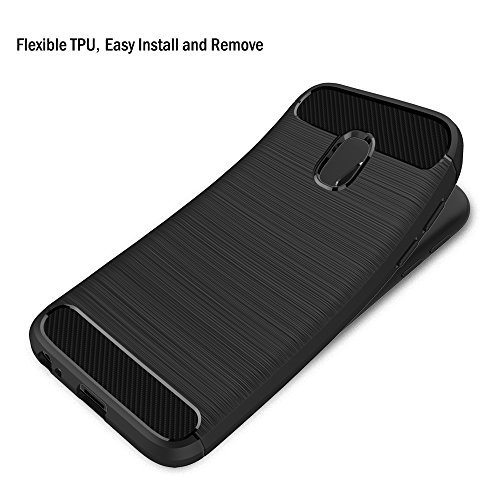 Funda Samsung Galaxy J3 2017  AICEK Negro Silicona Fundas Para Samsung J3 2017 Carcasa Galaxy J3 2017 Fibra De Carbono Funda Case  5 0 Pulgadas SM-J330F 