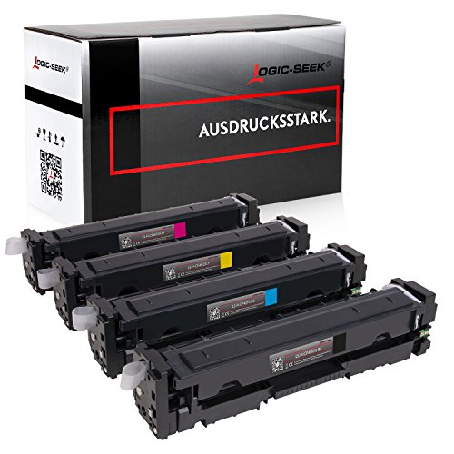 4 Logic-Seek Toner kompatibel zu HP 201X für HP Color Laserjet Pro M252dw, M277dw, M277n, M252n - Schwarz 2.800 Seiten, Color je 2.300 Seiten