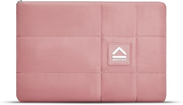 uppercase Hashtag 14 Inch Laptop Sleeve Padded Compartment Protective Case Slim Lightweight Water-Resistant Zipper Closure for Office Travel Daily Use (Pink)