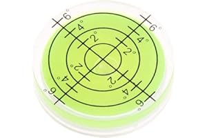 PLGEBR 1 medidor de nivel de marca de grado de burbuja espiritual de 32 x 7 mm, herramienta circular redonda