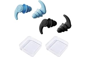 EBHO 2 Paia Tappi Orecchie Piscina Tappi Orecchie Antirumore Tappi Orecchie Silicone, Riduzione del Rumore per la Doccia, Il Nuoto, Il Surf, Lo Studio e Il Sonno