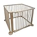 FoxHunter Portable Baby Child Children Foldable Playpen Play Pen Room Divider Wood Wooden 4 Side Panel Heavy Duty New