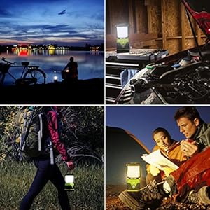 LE Lanterna da Campeggio LED 1000lumen Impermeabile, 4 Modalità di Illuminazione, Lampade da Campeggio per Emergenza Escursione Pesca Trekking ecc. - immagine 6