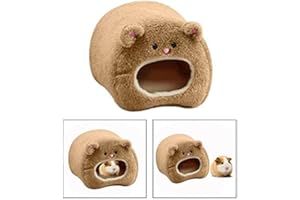 Itian Hamac en Peluche pour Hamster Warm Warming Soft Bed pour Rat Rabbit, Marron